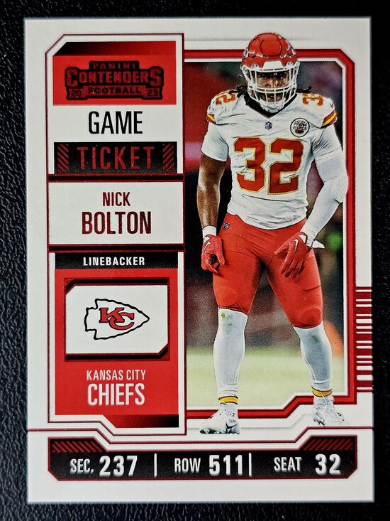 2023 Panini Contenders Game Ticket Red #50 Nick Bolton